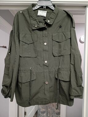 The Editor Olive Green Military Utility Jacket Women's Size Small New